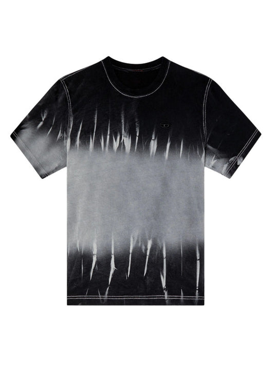 Black &amp; Grey Tie-Dye Effect T-Shirt